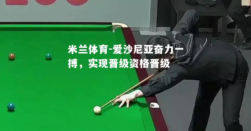 爱沙尼亚奋力一搏，实现晋级资格晋级